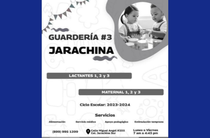 Guardería 3 del DIF Reynosa ofrece servicios a niñas y niños