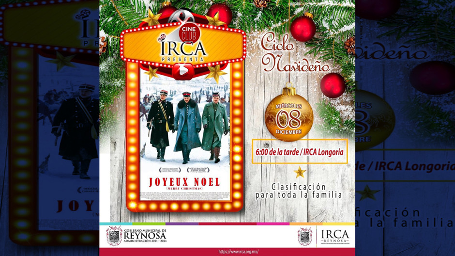 Invita Cine Club IRCA al primer filme del ciclo Navideño