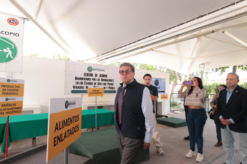 Cámara de Diputados instala centro de acopio para apoyar a damnificados por lluvias en cinco estados