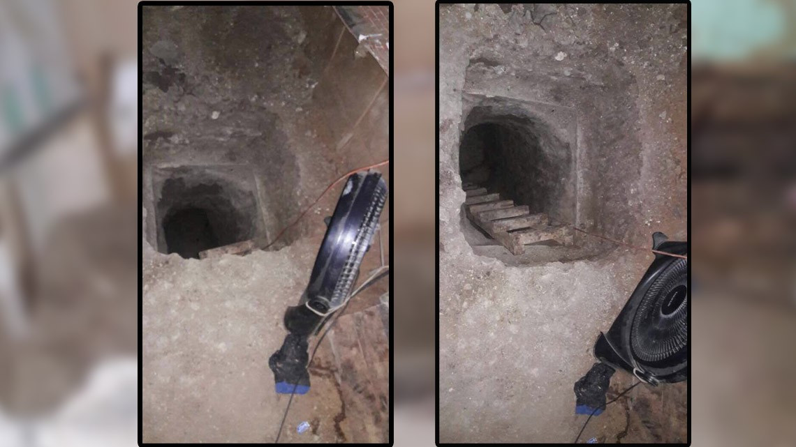 Imágenes del túnel por donde escaparon reos en Cd. Victoria