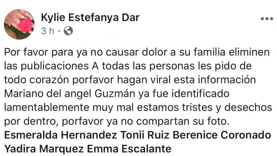 Encuentran a Marianito sin vida 