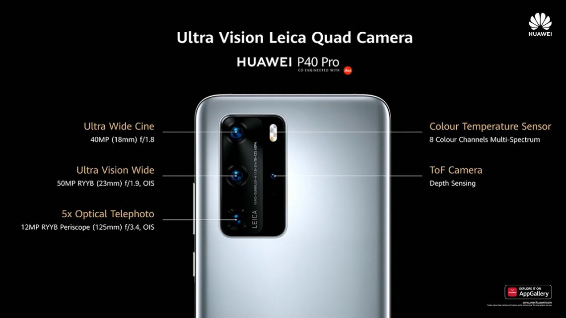 Presenta Huawei P40 Pro 5G; llegará a México en abril