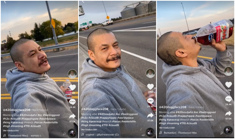 Se viraliza hombre que patina mientras toma jugo y canta ‘Dreams’