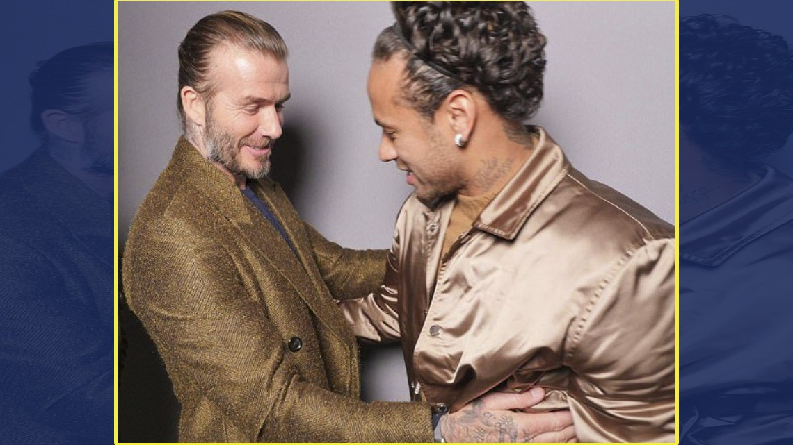 Duelo de peinados entre Neymar y Beckham