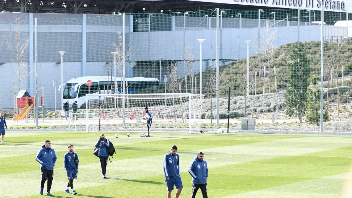 Messi se entrenó en la Ciudad Deportiva del Real Madrid