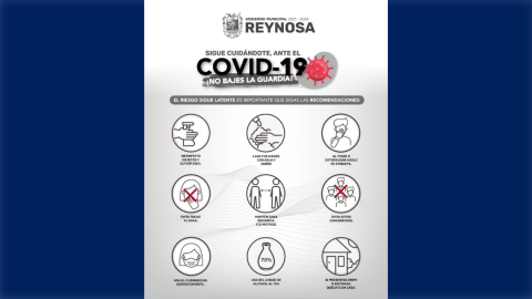 Exhorta Gobierno de Reynosa a continuar medidas contra COVID-19