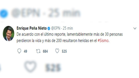 EPN confirma cifra de muertos por sismo