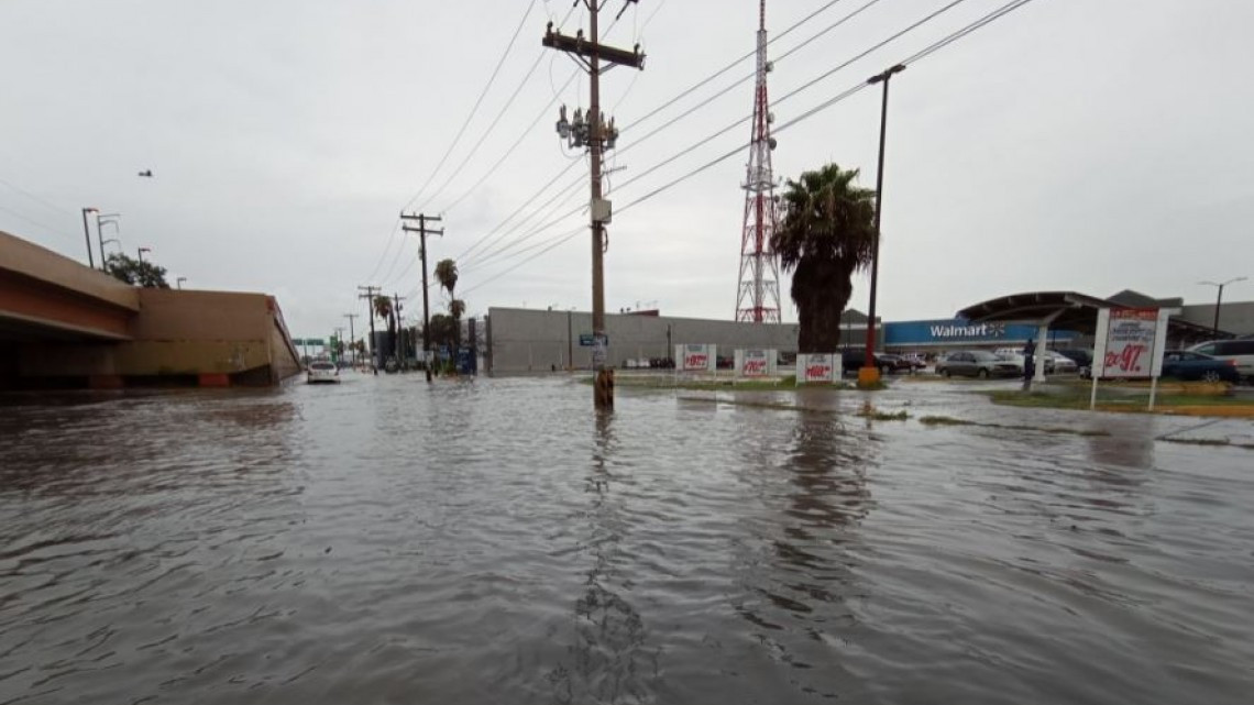 Lluvia provoca afectaciones importantes en Matamoros; se acumulan hasta 7 pulgadas de agua durante la madrugada