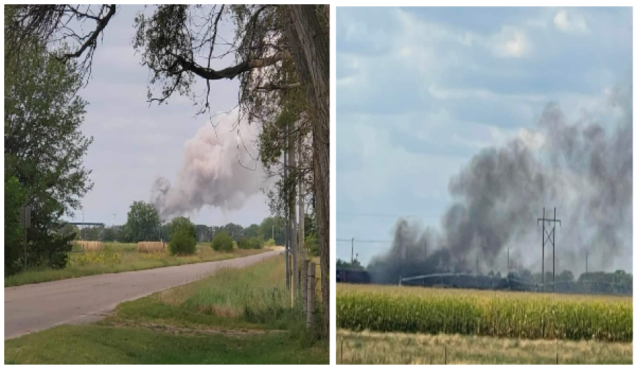 Explota tren con sustancias químicas peligrosas en Nebraska