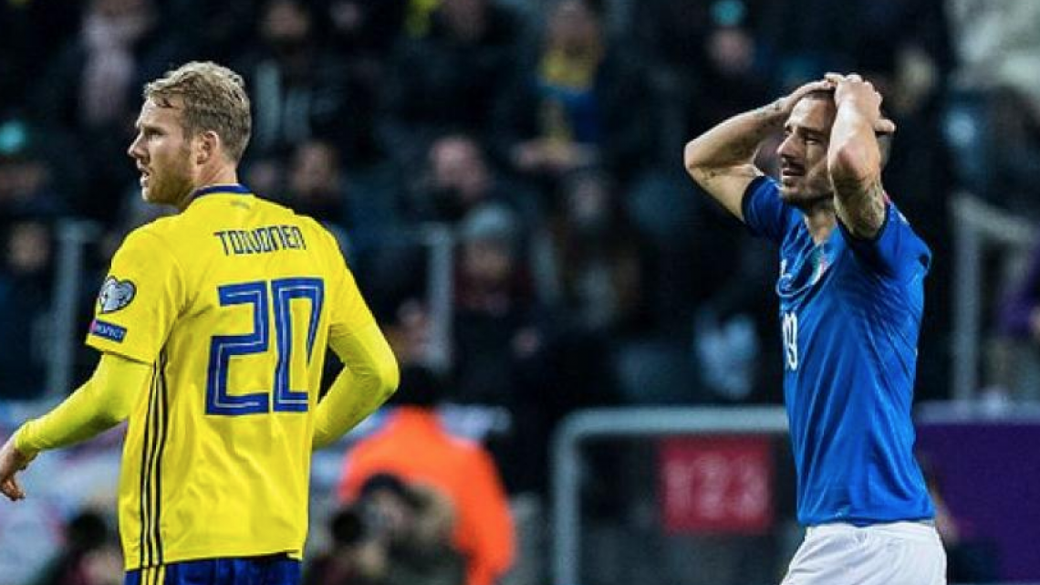 ⚽  Italia queda FUERA DEL MUNDIAL al empatar a cero con Suecia (global 0-1), equipo que se clasifica a Rusia 2018