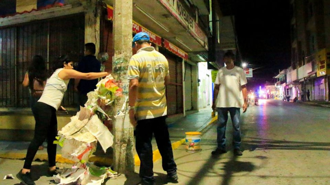 Realizan "Jornada de mejoramiento de imagen urbana"