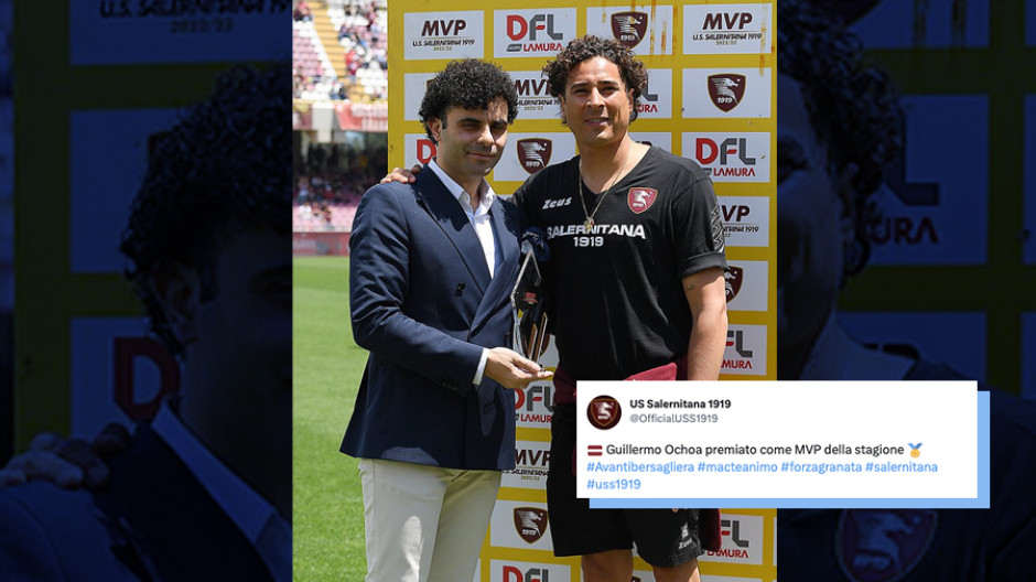 Nombran a Guillermo 'Memo' Ochoa mejor jugador de la temporada del Salernitana