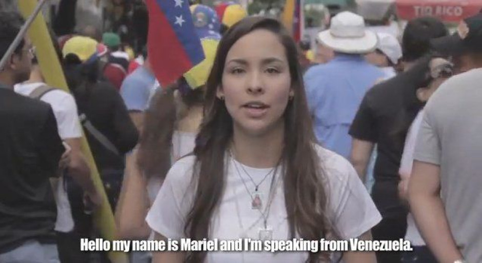 La estudiante que explica lo que pasa en Venezuela al mundo