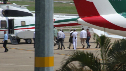 EPN hace escala técnica en Tampico y se dirige a Tamuín