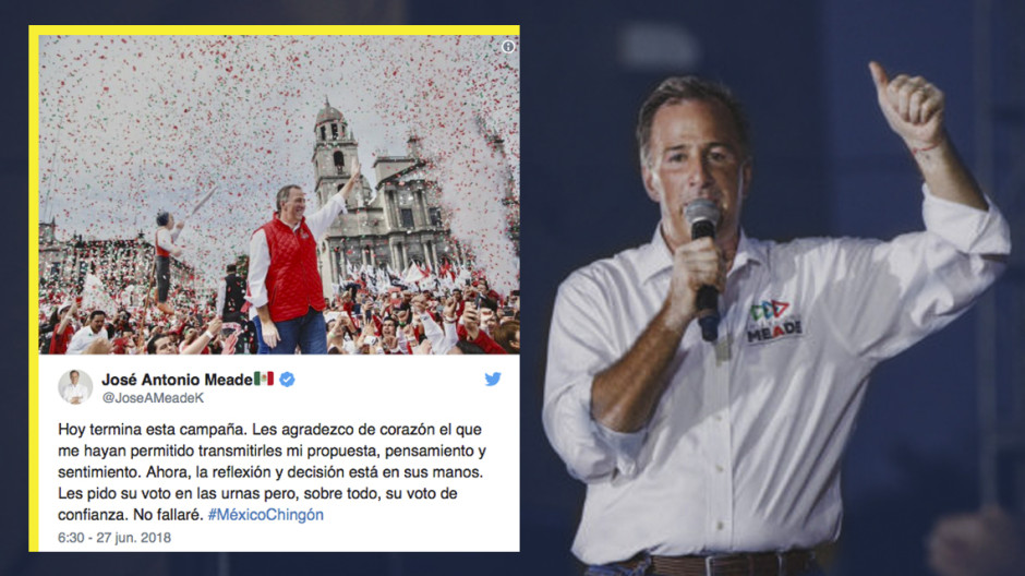Al término de su campaña, Meade pide el voto de confianza 