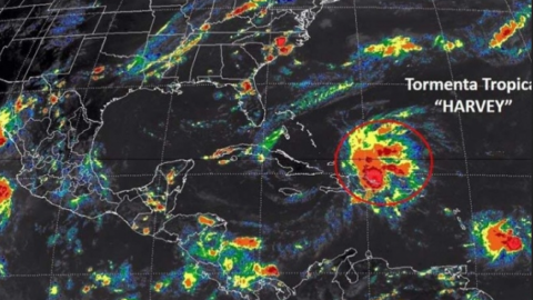 Tormenta tropical Harvey amenaza al Mar Caribe