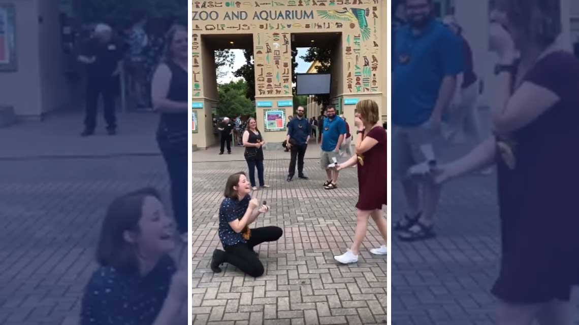 El conmovedor día en que dos chicas se proponen matrimonio a la vez