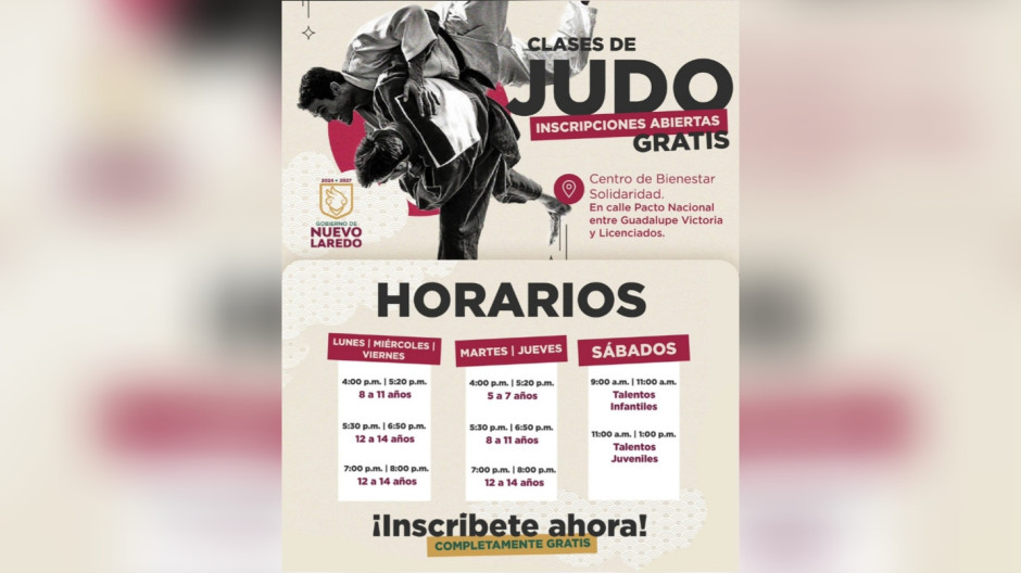Ofrece Gobierno Municipal clases de judo gratis para niñas, niños y adolescentes en el centro de Bienestar Solidaridad