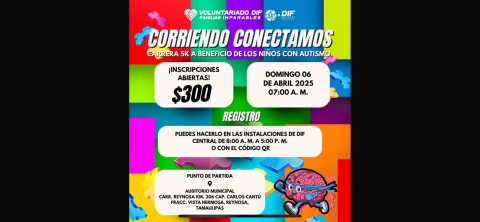 Invita DIF-Reynosa y Voluntariado a participar en carrera con causa