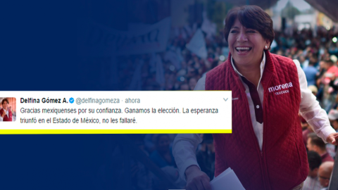 A través de Twitter, Delfina Gómez se declara ganadora en EDOMEX