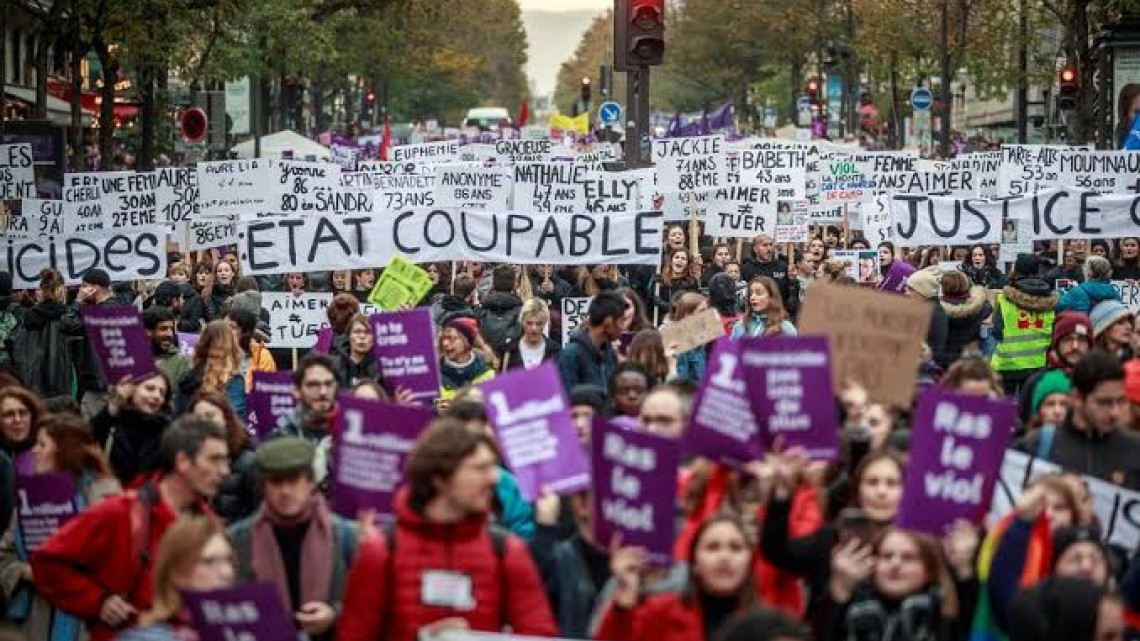 Miles de manifestantes tiñen Francia de morado contra la violencia machista