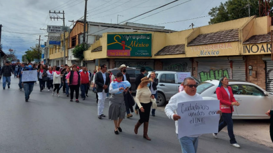 Reynosa se suma a marcha para defender al INE 