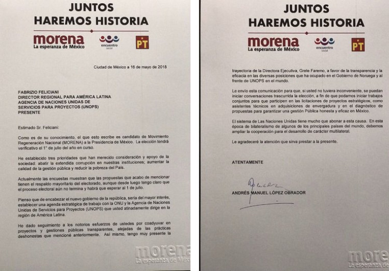 ONU acepta trabajar con AMLO para acabar la corrupción en México