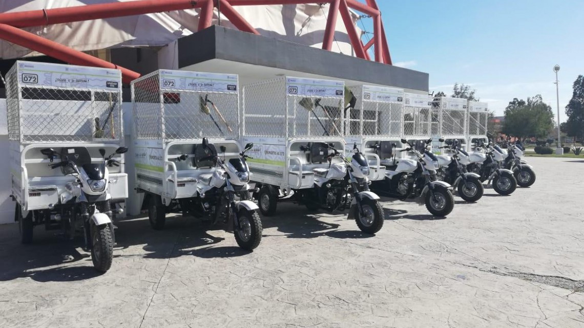 Entregará alcalde camionetas, motocicletas y camiones a limpieza pública 