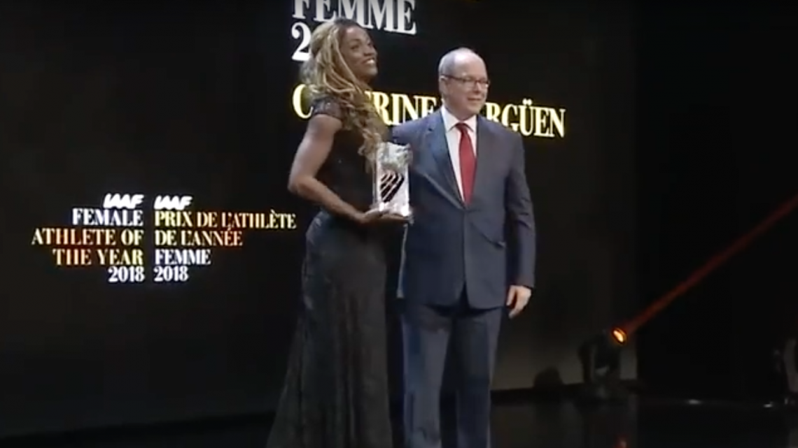Caterine Ibargüen es la mejor atleta femenina del 2018
