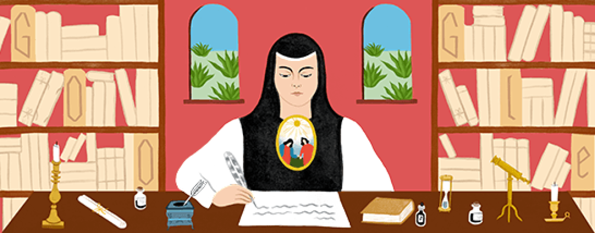 Google recuerda con Doodle el natalicio de Sor Juana Inés de la Cruz