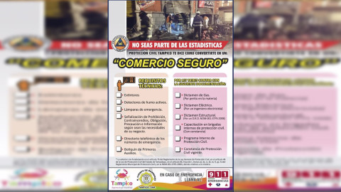 Emprende Tampico campaña "comercio seguro" 