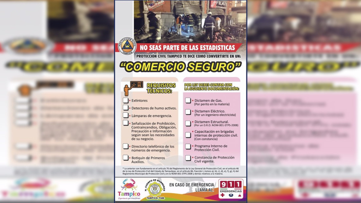 Emprende Tampico campaña "comercio seguro" 