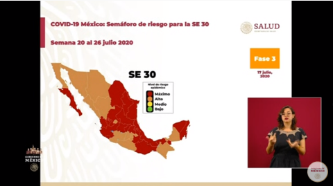 Tamaulipas y 17 estados en semáforo rojo covid 