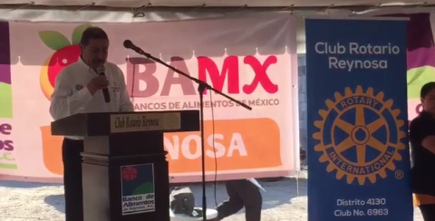 Sebien y Rotarios apoyan al Banco de Alimentos