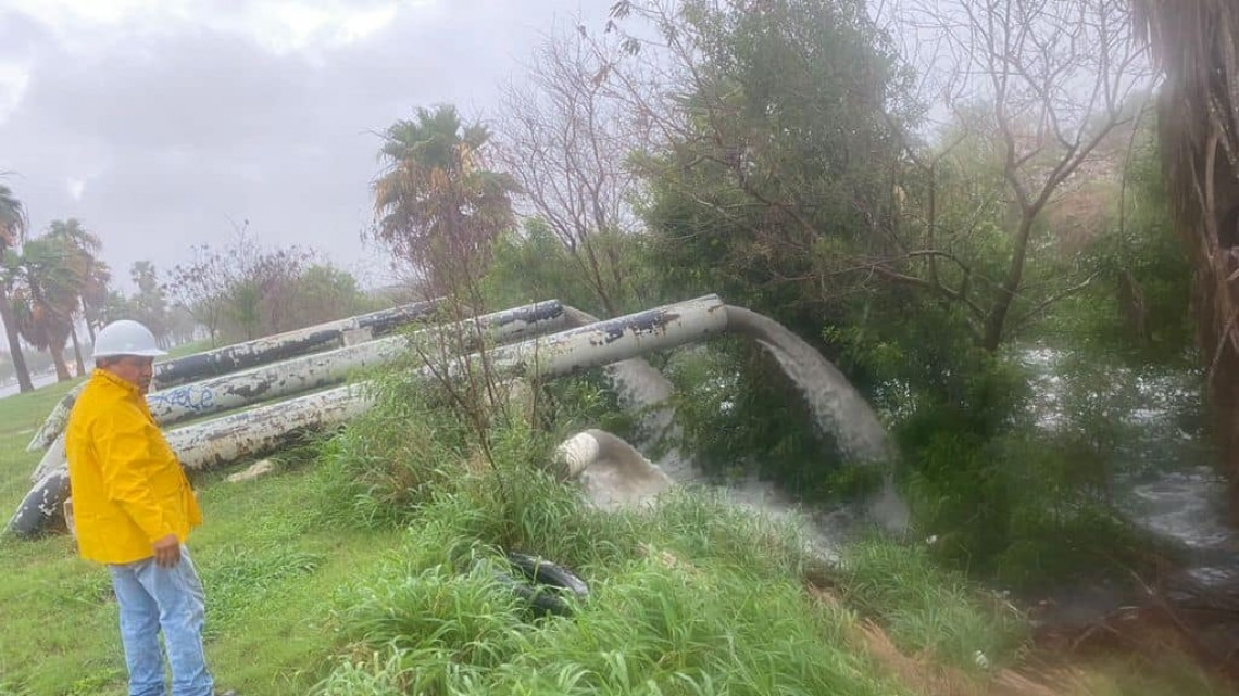 Junta de Aguas y Drenaje de Matamoros activa equipo de bombeo ante contingencia