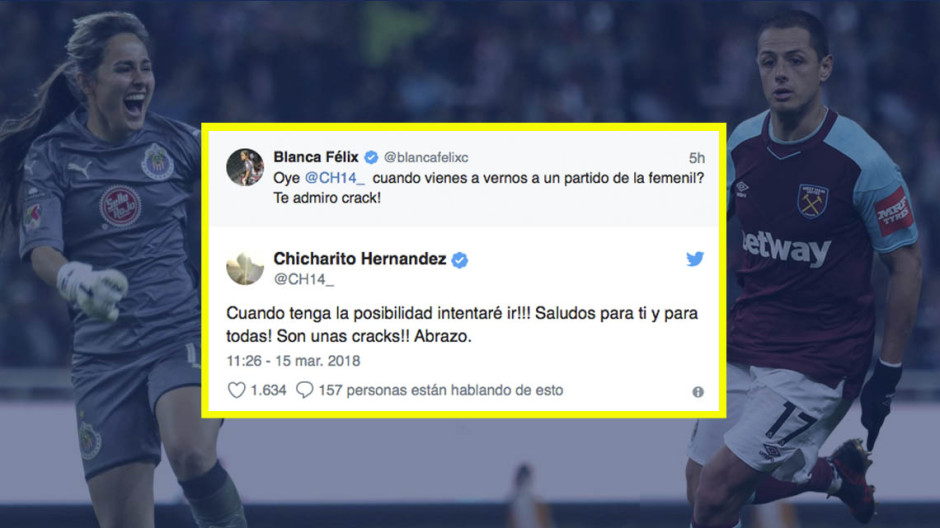 Así respondió 'Chicharito' a la invitación de Blanca Félix a un partido