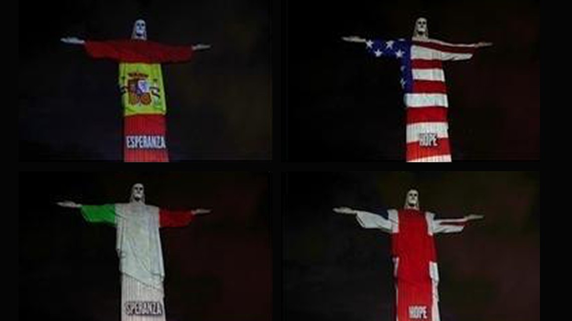 El Cristo Redentor de Río de Janeiro "se viste" de médico