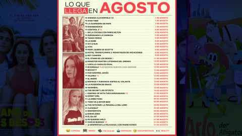 Estos son los estrenos de Netflix durante todo el mes de agosto