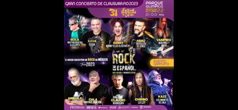  Invita Gobierno de Matamoros a clausura del FIO; se presentarán reconocidos artistas de rock en español  