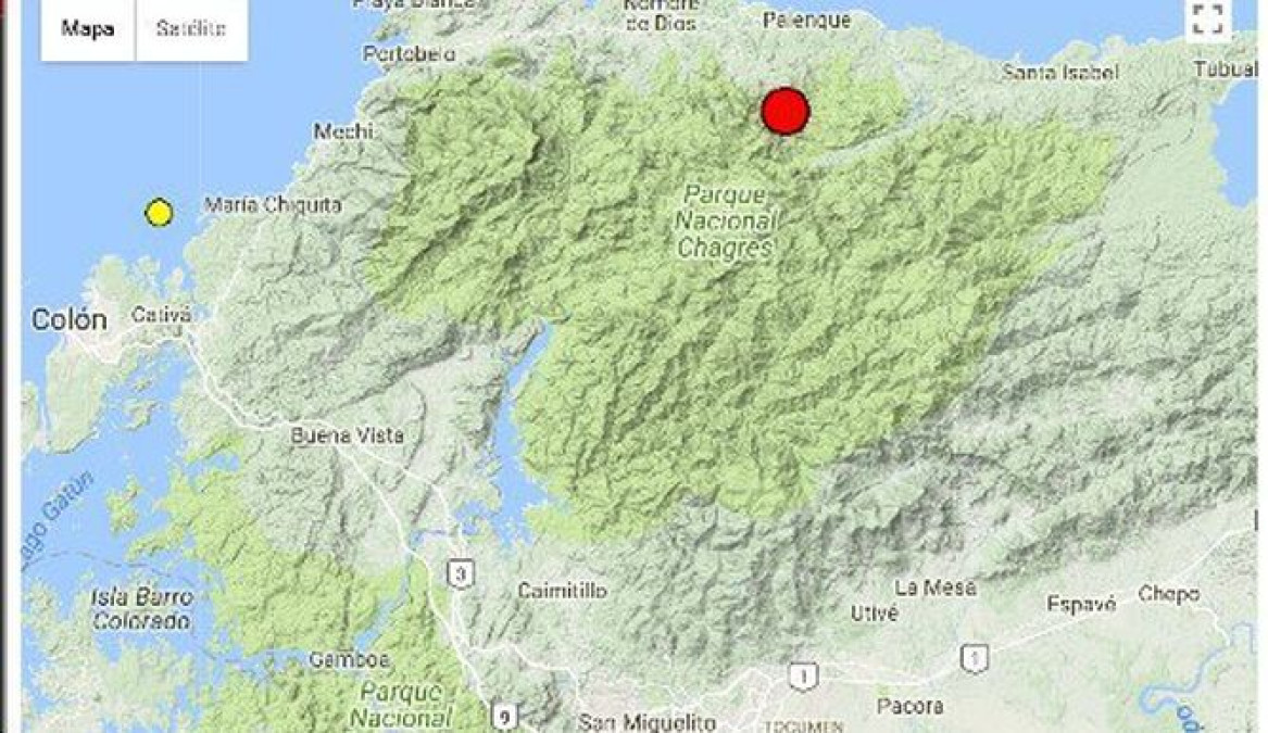 Registran en Panamá sismo de 5.4