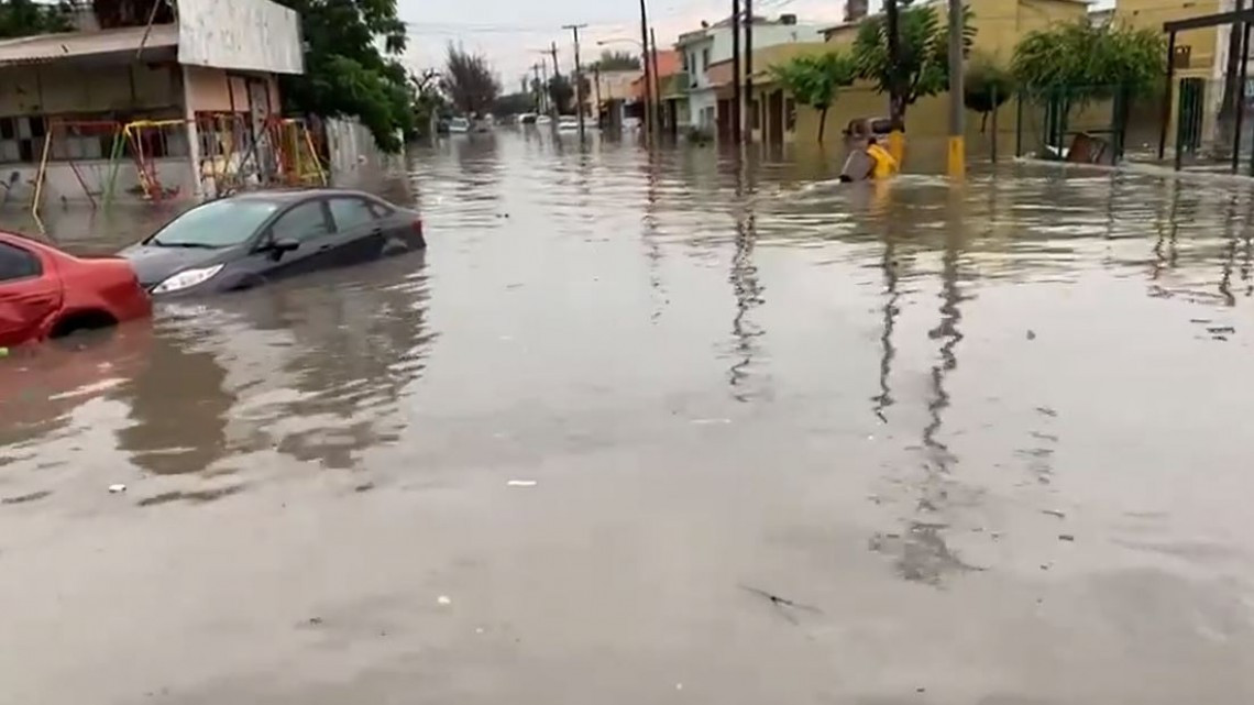 Lluvia provoca afectaciones importantes en Matamoros; se acumulan hasta 7 pulgadas de agua durante la madrugada