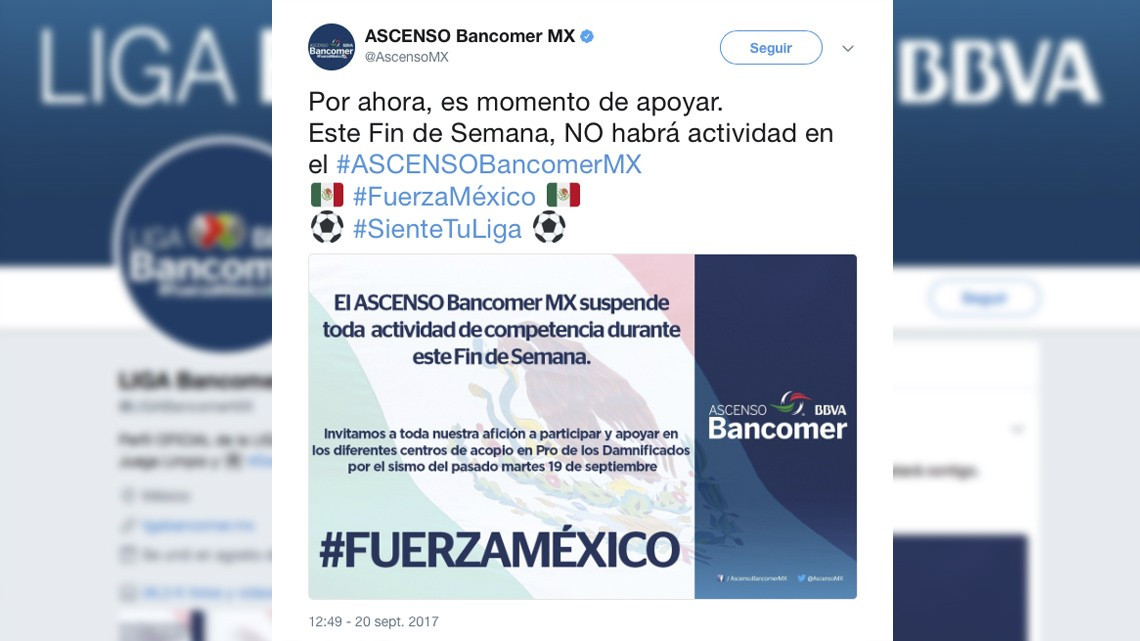 Se suspende la Jornada 10 de la Liga MX