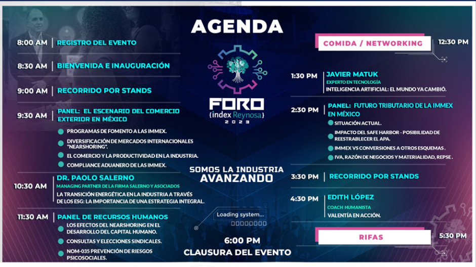 Celebrará INDEX Reynosa Foro 2023 este jueves