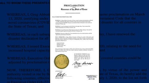 Greg Abbott suspende cirugías electivas  en cuatro condados