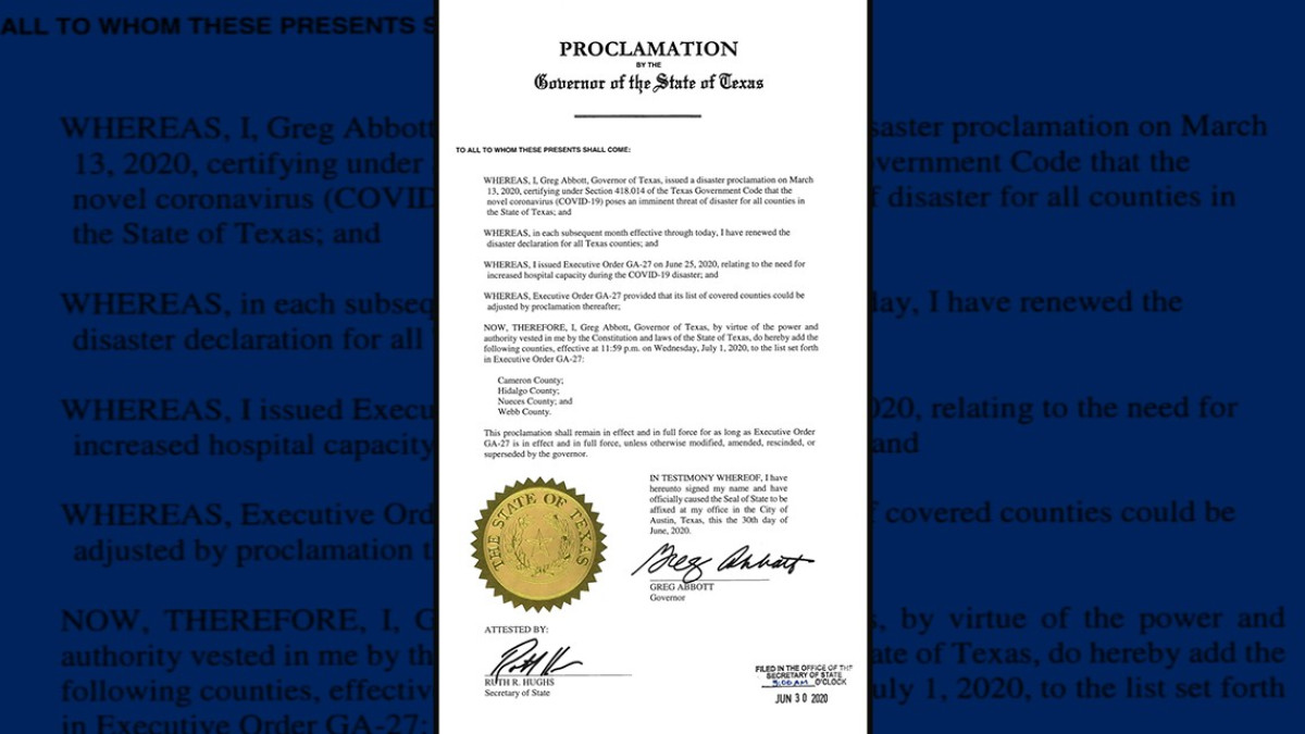 Greg Abbott suspende cirugías electivas  en cuatro condados