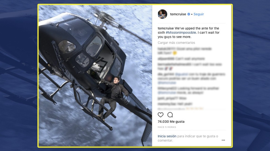 Tom Cruise revela la primera imagen de acción de Mission: Impossible 6