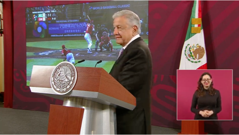 AMLO desea suerte a México en su siguiente partido en Clásico Mundial de Beisbol