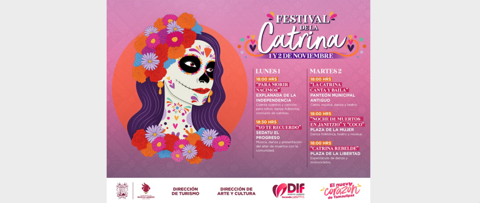 Celebrará Nuevo Laredo tradición mexicana con festival de la catrina