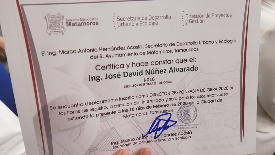 Se certifican a directores de obra para el 2020