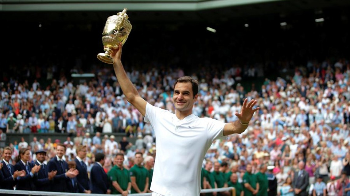 Por octava vez, Federer logra coronarse en Wimbledon
